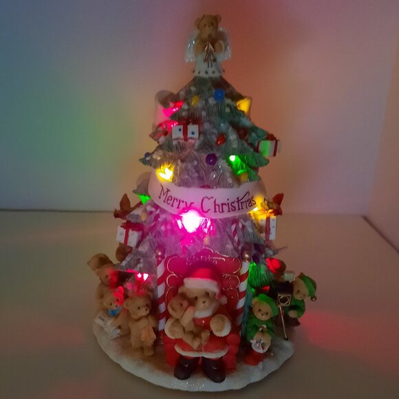 Cherished Teddies 114180 Limited Musical We Wish You a Merry Christmas Tree NEW - Picture 5 of 11